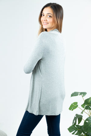 Long sleeve front open cardigan